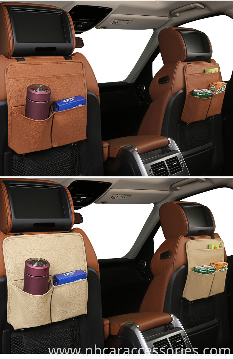 2020 new style car back seat organizer in car organizers lather